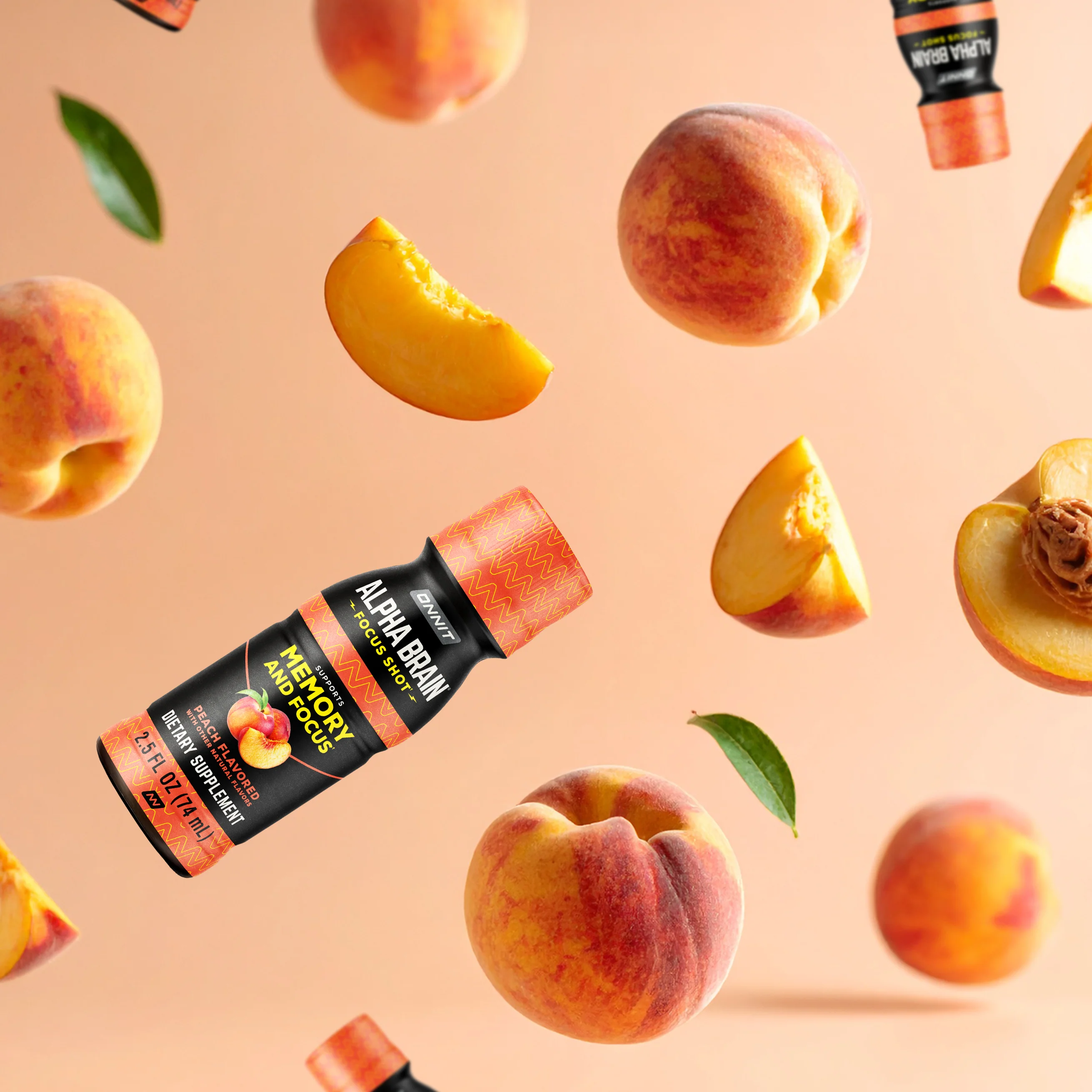 Alpha BRAIN® Focus Shot - Peach (2.5 fl oz, 24 ct) - Image 5